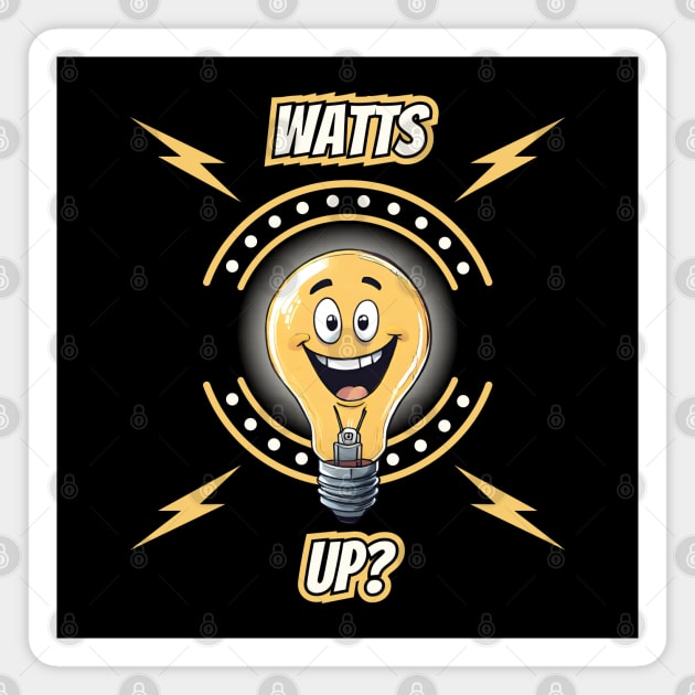 Watts Up? Magnet by Kenny The Bartender's Tee Emporium